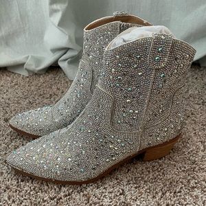 Rhinestoned Booties